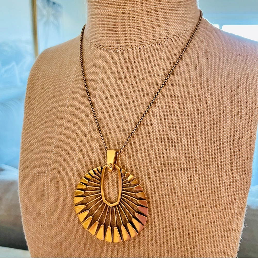 Kendra Scott Deanna Boho Gold Adjustable Length Pendant Necklace